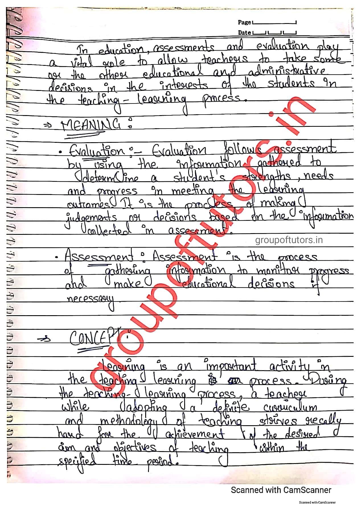 EDUCATIONAL EVALUATION B ED NOTES IN ENGLISH visual data 8