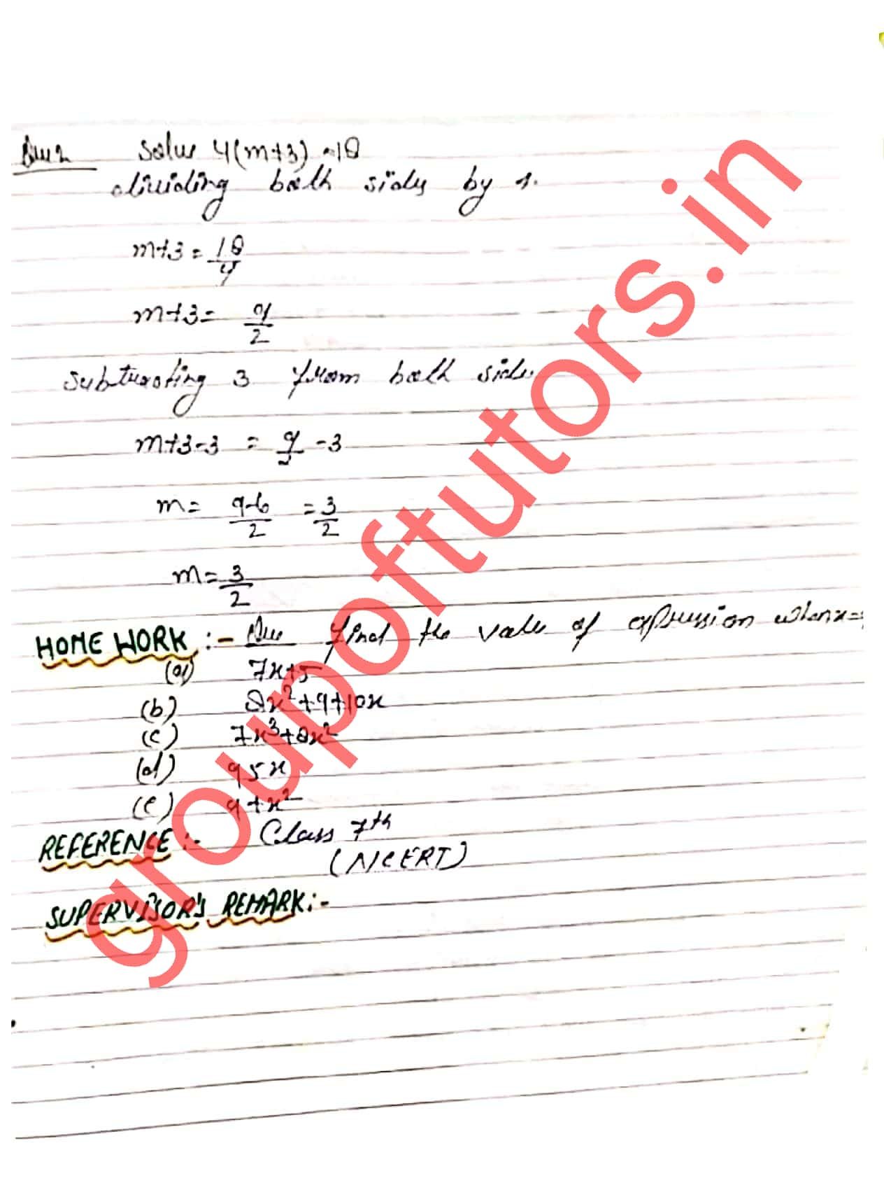 Simple Equations Lesson Plan Mathematics Group Of Tutors