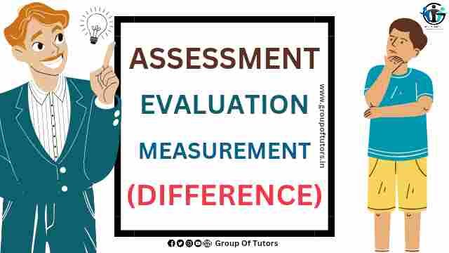 Difference Between Assessment, Evaluation, and Measurement Notes (Assessment For Learning Notes B.Ed) Group Of Tutors B.Ed Notes