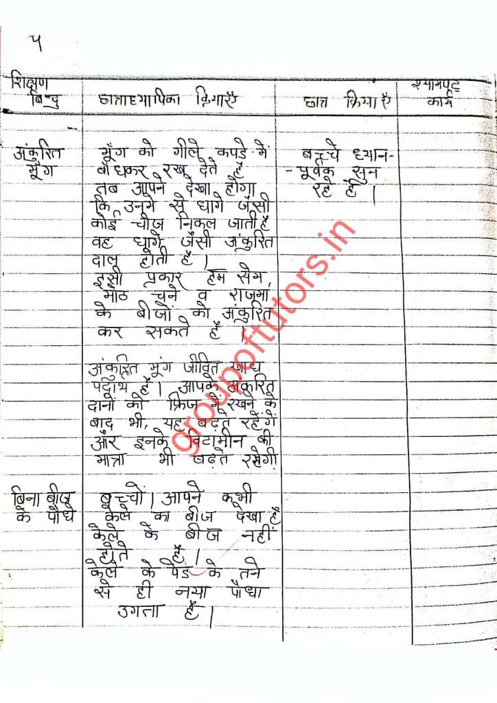बीज से बीज तक SST Lesson Plan Group Of Tutors