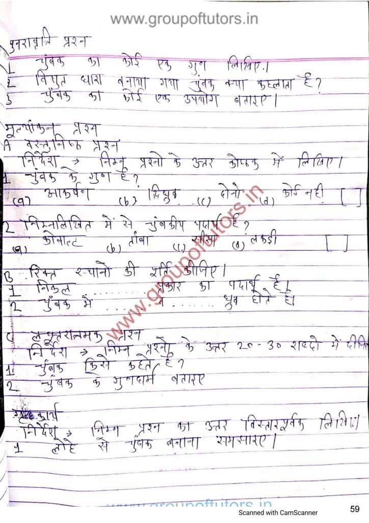 चुंबक पाठ योजना Magnet Lesson Plan Group Of Tutors